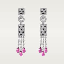 panthere cartier earrings purple|cartier chandelier earrings.